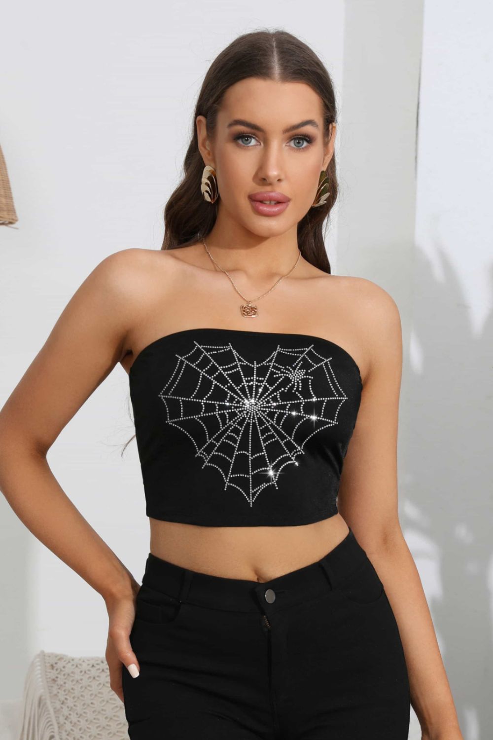 graphic bandeau top