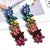 Colorful Crystals Long Drop Earrings