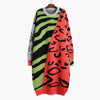 Loose Fit Leopard Print Knit Dress