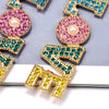 Multicolor LOVE Letters Pendant Earrings
