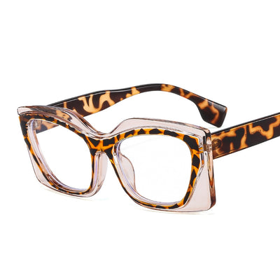 Square Transparent Frame Cat Eye Clear Lens Sunglasses