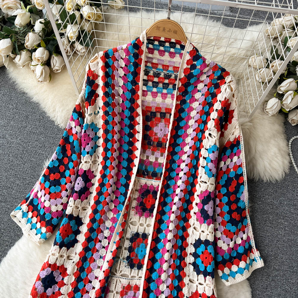 Vintage Floral Knit Cardigan