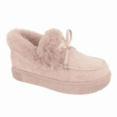 Solid Color Furry Plush Boots