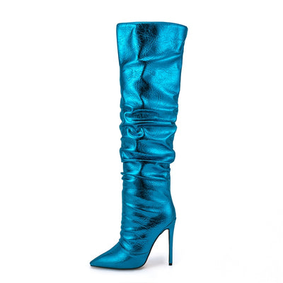 City Color Mirror Pointed Toe Boots