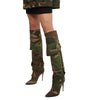 Camouflage Bag Knee Length Boots