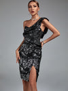 One Shoulder Bodycon Evening Party Dress