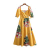 Yellow Lantern Vintage Maxi Dress