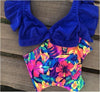 Two Piece High Waist Bikini Ruffled Swimsuit