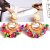 Colorful Rhinestone Drop Earrings