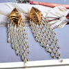 Handmade Long Beaded Chain Earrings