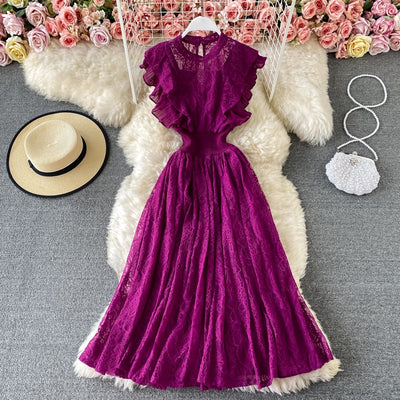 Vintage Lace Midi Dress