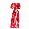 Red and White Off Shoulder Summer Short Sleeve Dress