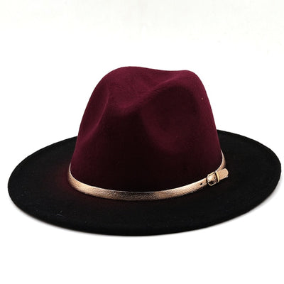 Round Fedora Top Hat with Belt
