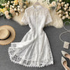 Vintage Embroidery Short Sleeve Dress w/Plus Size
